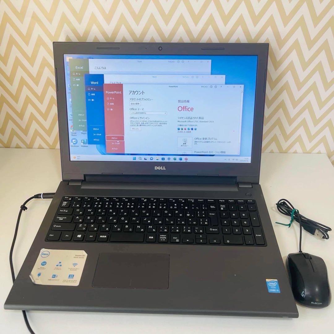 T222 DELLノートパソコンSSD高速 Windows11オフィス付き