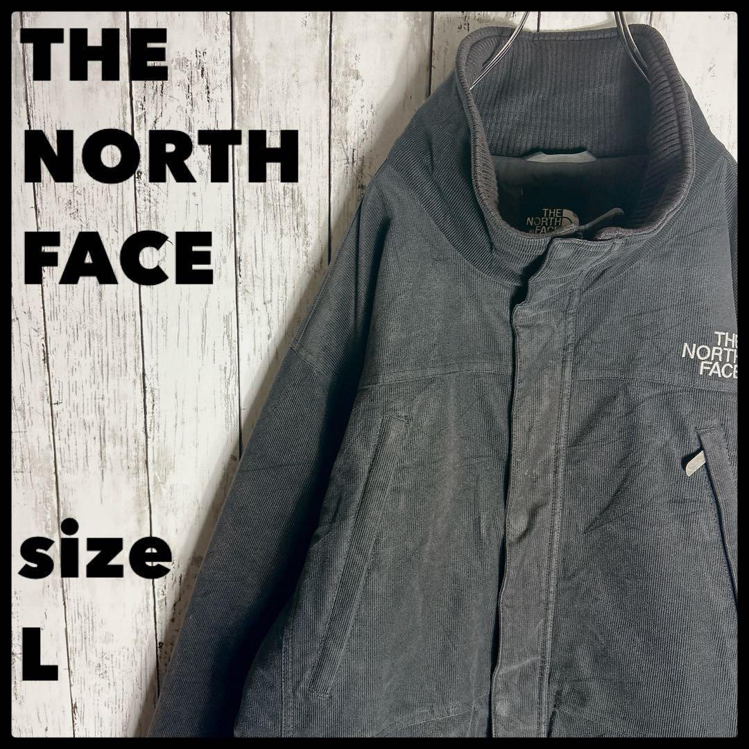 ノースフェイス コーデュロイ ジャケット L 刺繍ロゴ ドローコード付□
