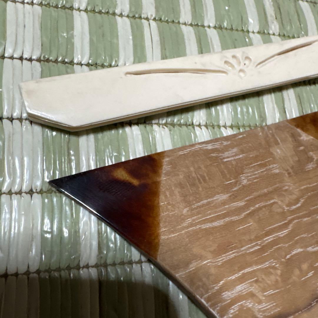 三味線　撥　バチ　鼈甲　べっこう　木製　明石