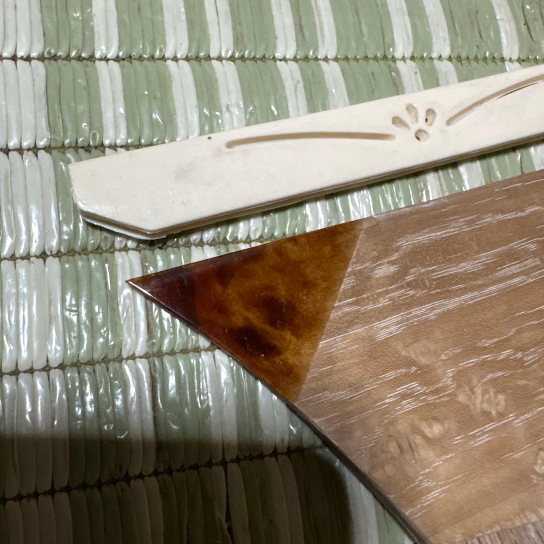 三味線　撥　バチ　鼈甲　べっこう　木製　明石