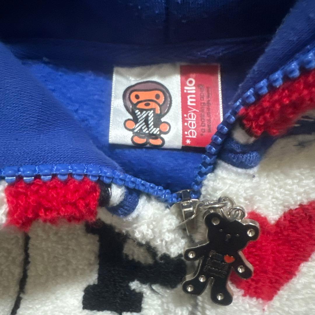 希少 レア ベビーマイロ ベアブリック コラボ APE ジップパーカー
