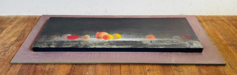 2001年 藤井武 油彩 F22号 縦24cm 横66cm 世界に1枚の絵