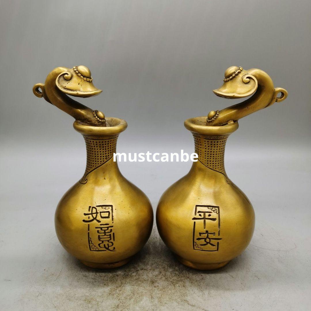 銅器 開蓋福禄 客間 事務室 風水 置物 装飾品 工芸品