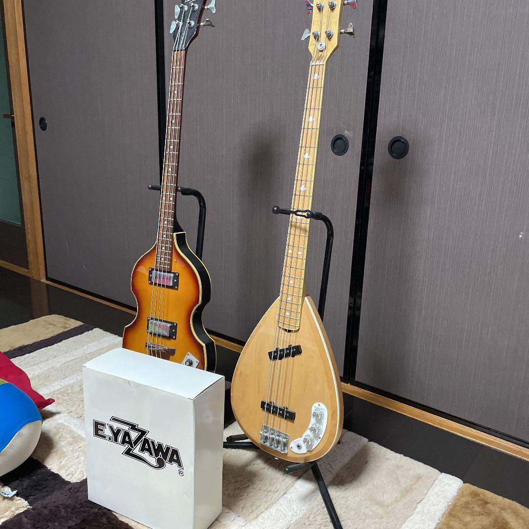 矢沢永吉フィギュアとベースギター2本