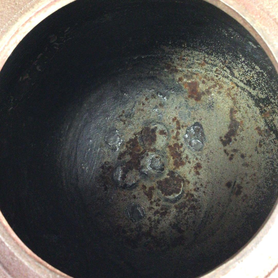 Ｒ３２１　茶釜　『釜師　佐藤浄清造』『真形羽釜』　共箱　茶道具