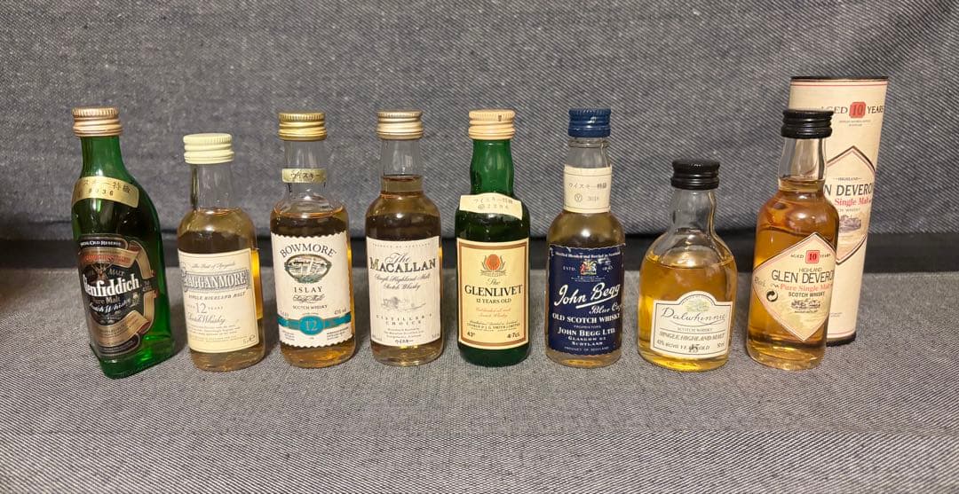 マッカラン ディスティラーズチョイスなど　ウイスキーミニボトル8本セット　未開封
