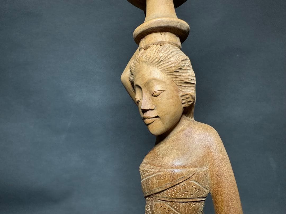 白檀　インドネシア　バリ島　木彫り　仏教美術　仏像 骨董 木像　木製　仏教