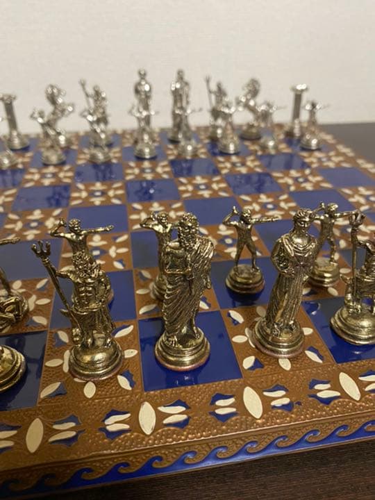 メタル　チェスボード　駒