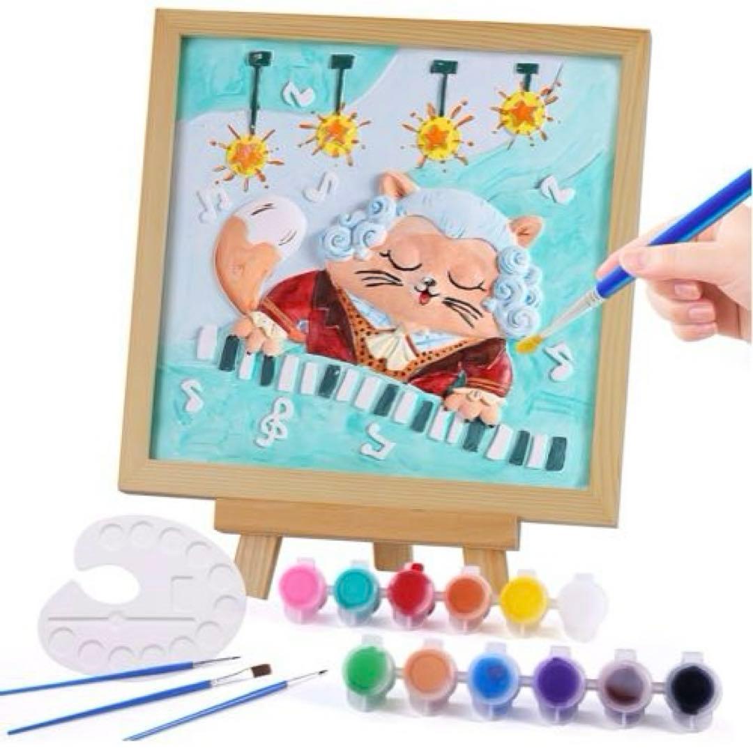 猫のしっくいペイントアート&クラフト DIY画材 ペイントセット