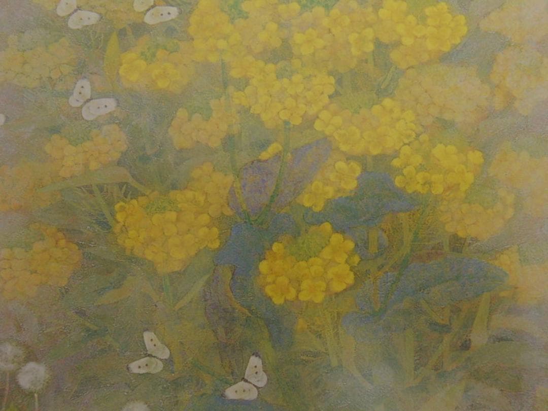 高橋淑子、【ゆく春】、希少な額装用画集より、新品額装付