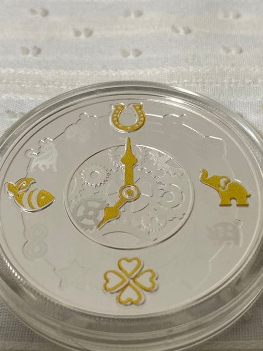 2021年　カメルーン　LUCKY HOURS　時計　幸運　　銀貨