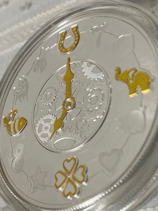 2021年　カメルーン　LUCKY HOURS　時計　幸運　　銀貨