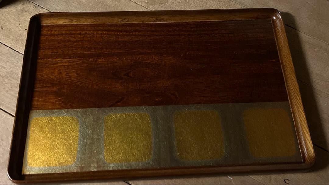 木製トレイ 金色装飾 加古川工芸品
