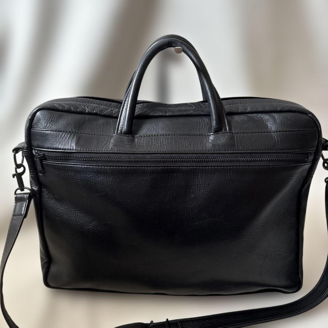 美品✨ポーター　ビジネスバッグ　オールレザー　2way ブラック　シボ革