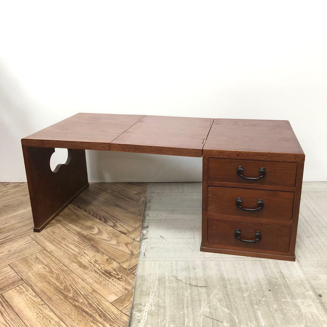 文机　折りたたみ机　アンティーク　和モダン　インテリア