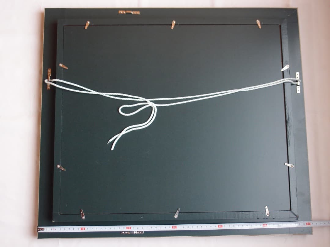 額装油絵「秋深し」寺島正人 作／荒安の里山風景／個展　F8