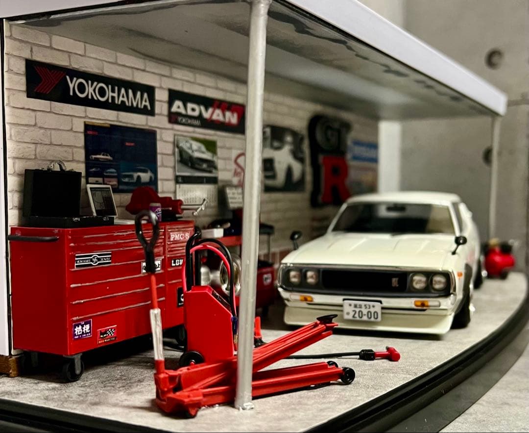 国産名車 1/24 スカイライン GT-R カスタム ガレージ ジオラマ 旧車