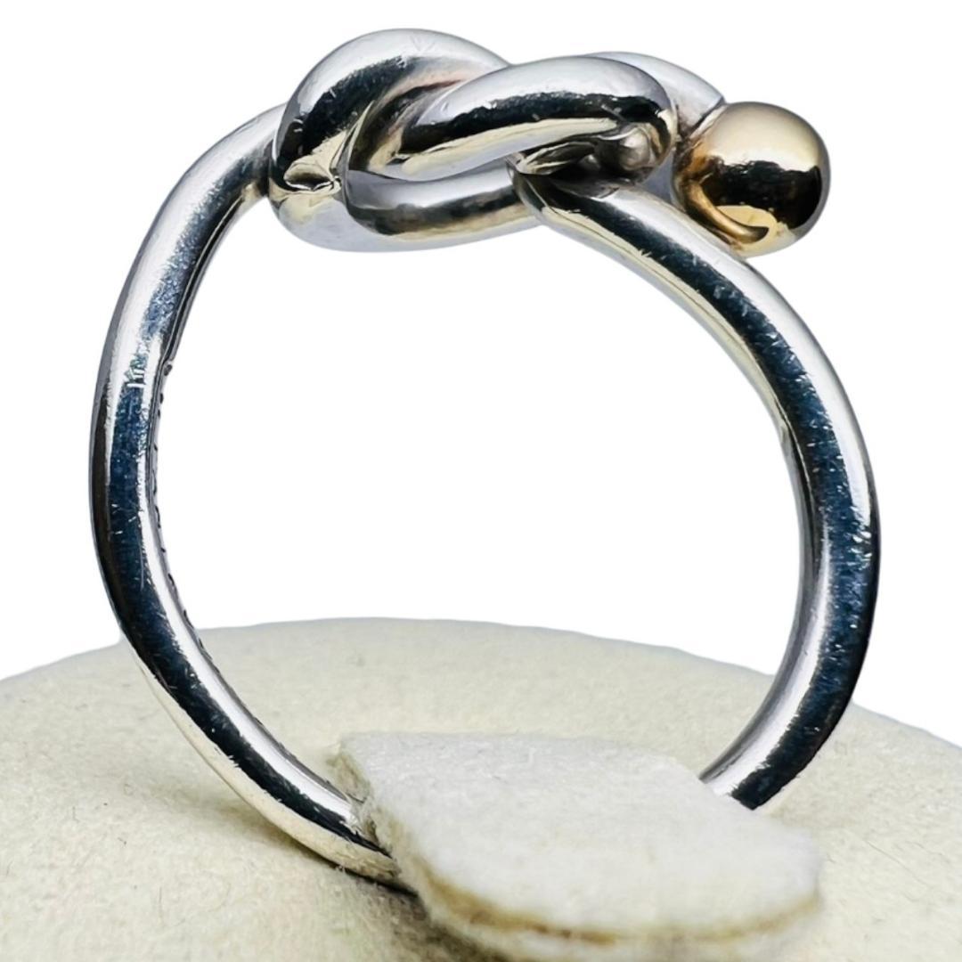 【極美品】TIFFANY リング 指輪 ラブノット コンビ 925 750 8号