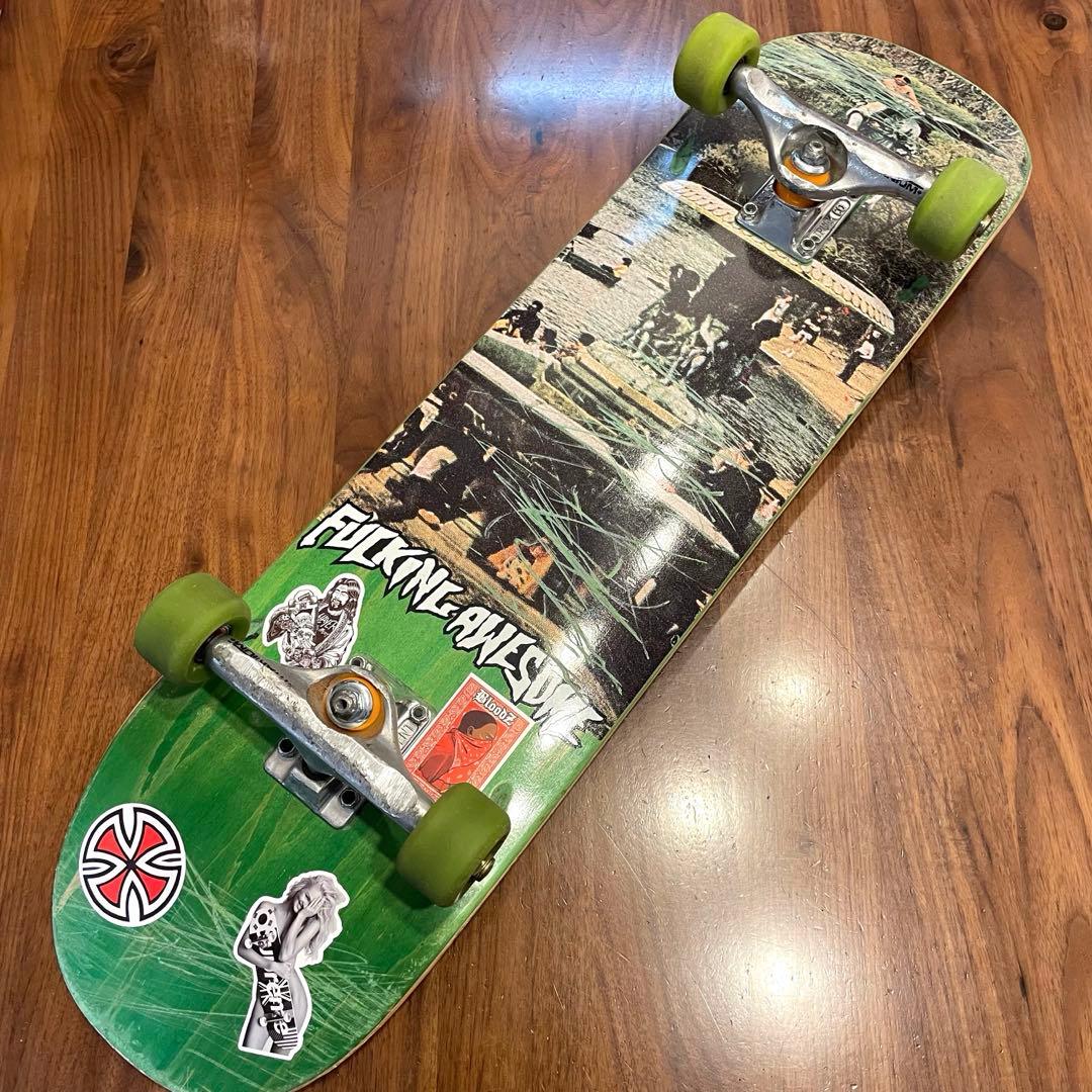 ファッキングオーサム　スケボー　コンプリート　インディペンデント　チタニウム