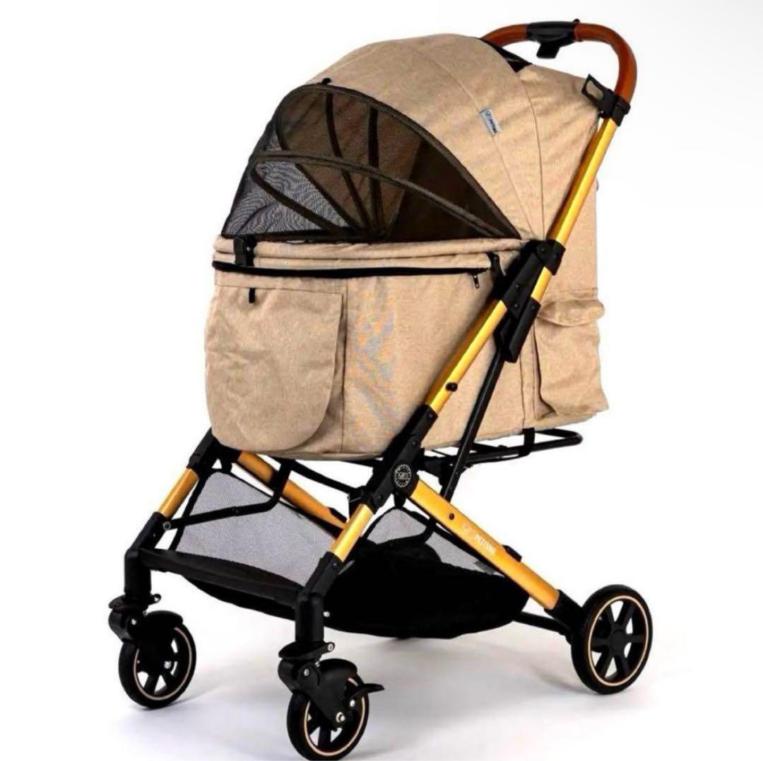 美品 ペットカート バギー 4輪 ワンタッチ 折り畳み 軽量 コンパクト