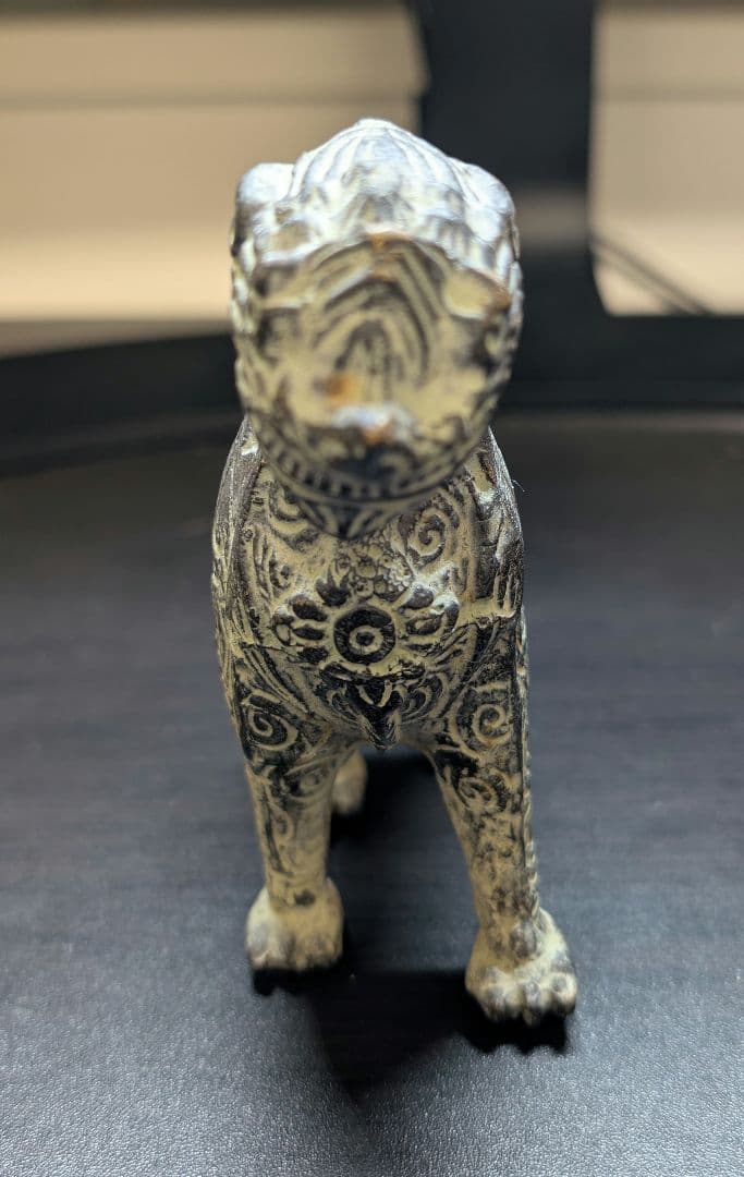 【良品】青銅製　聖獣置物　時代物　骨董アンティーク　中国美術 麒麟