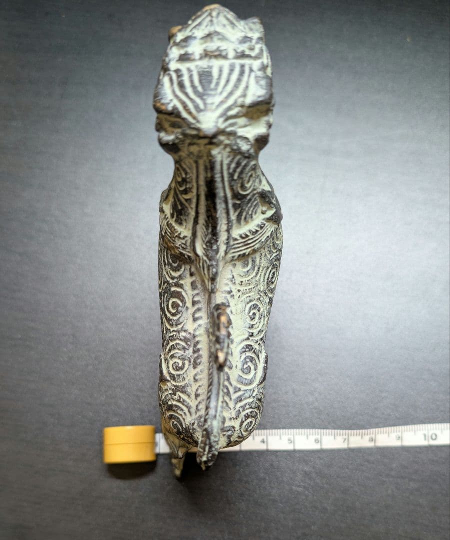 【良品】青銅製　聖獣置物　時代物　骨董アンティーク　中国美術 麒麟