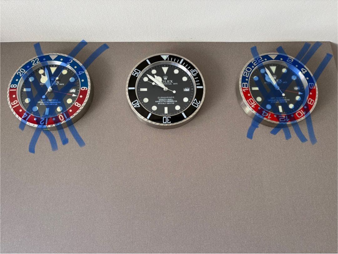 サブマリーナ　ロレックス　掛け時計　非売品　難あり