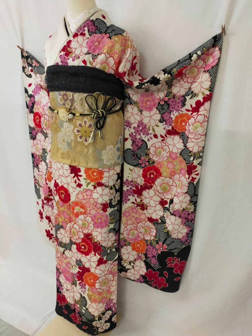 売約済み【WA-Modern】★★豪華絢爛!!　正絹絞り振袖7点フルセット★★