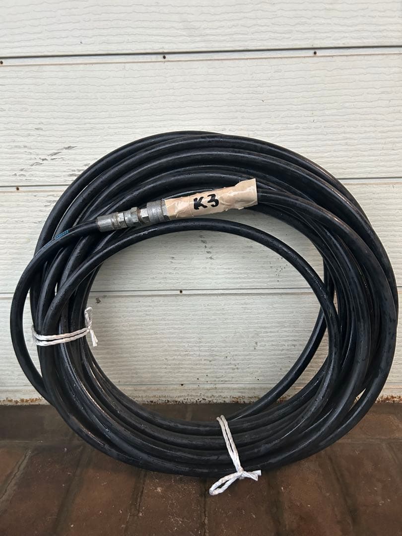 K3★ツルミHPJ-5ESM高圧洗浄機防音　ガン・高圧ホース・給排水ホースセット