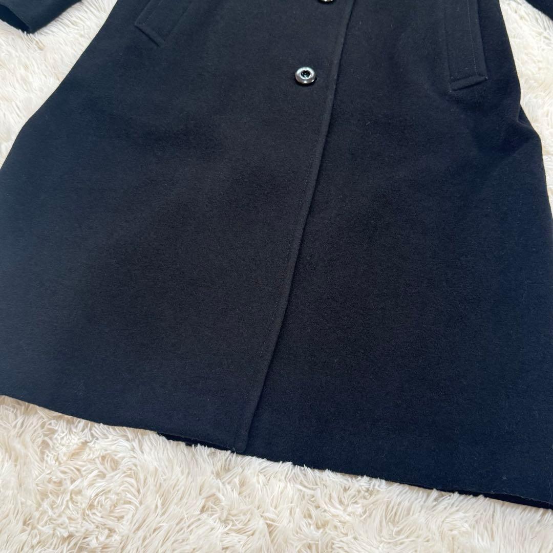 ワ*子様 HERNO ヘルノ チェスターコート ロング モヘア混 裏地スカーフ柄