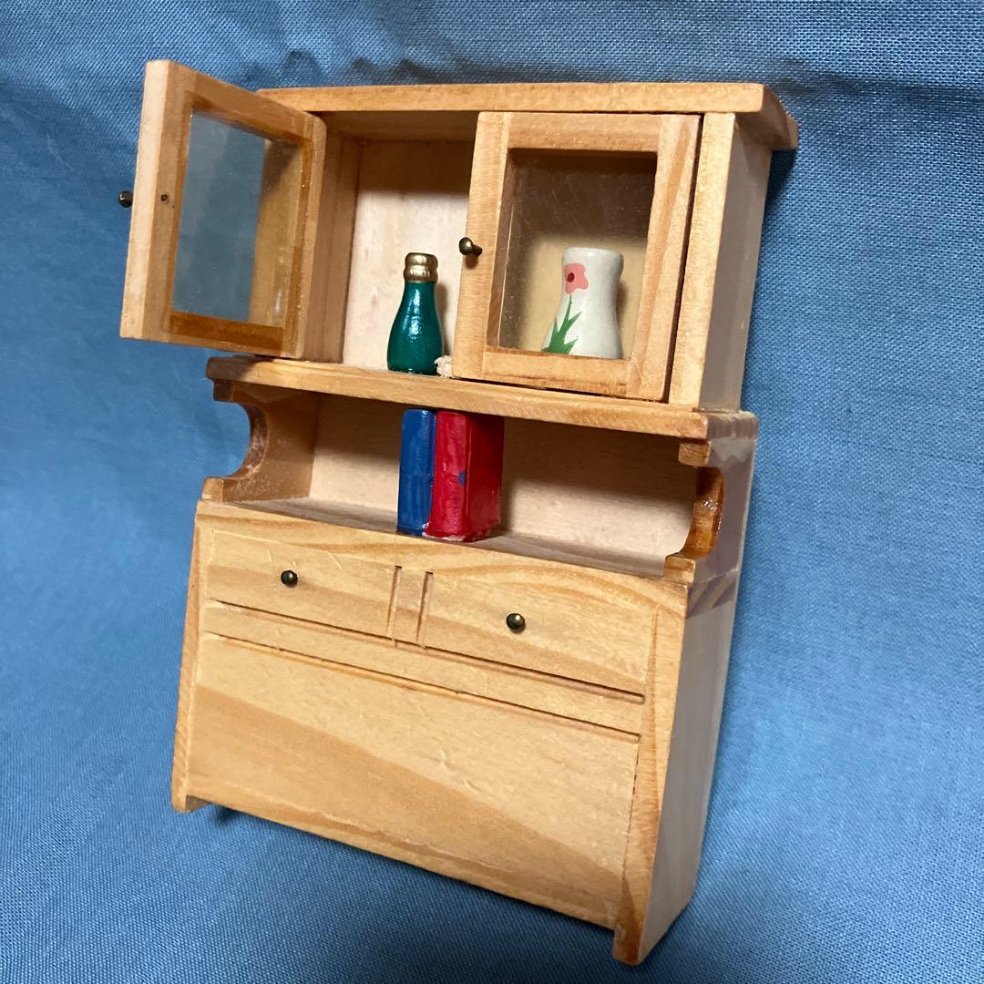 セキグチ❤️木製家具5点セット クマの人形付き家具・ビンテージ