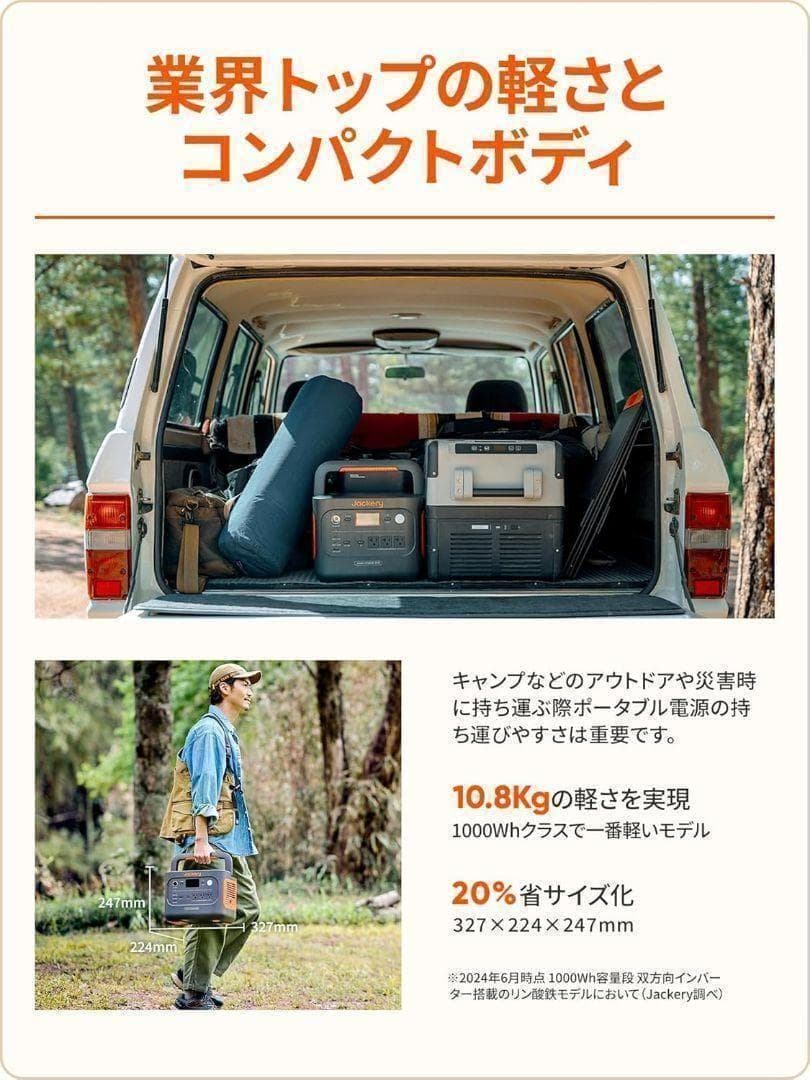 Jackeryポータブル電源SolarGenerator1000ソーラーパネル