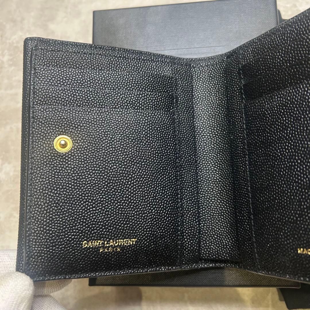 新品同様✨SAINT LAURENT ブラック 二つ折り財布