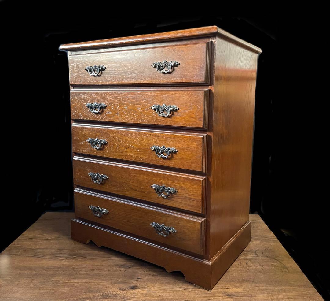 越後民芸　５段 民芸箪笥　整理箪笥　タンス　箪笥　たんす　チェスト　引出し