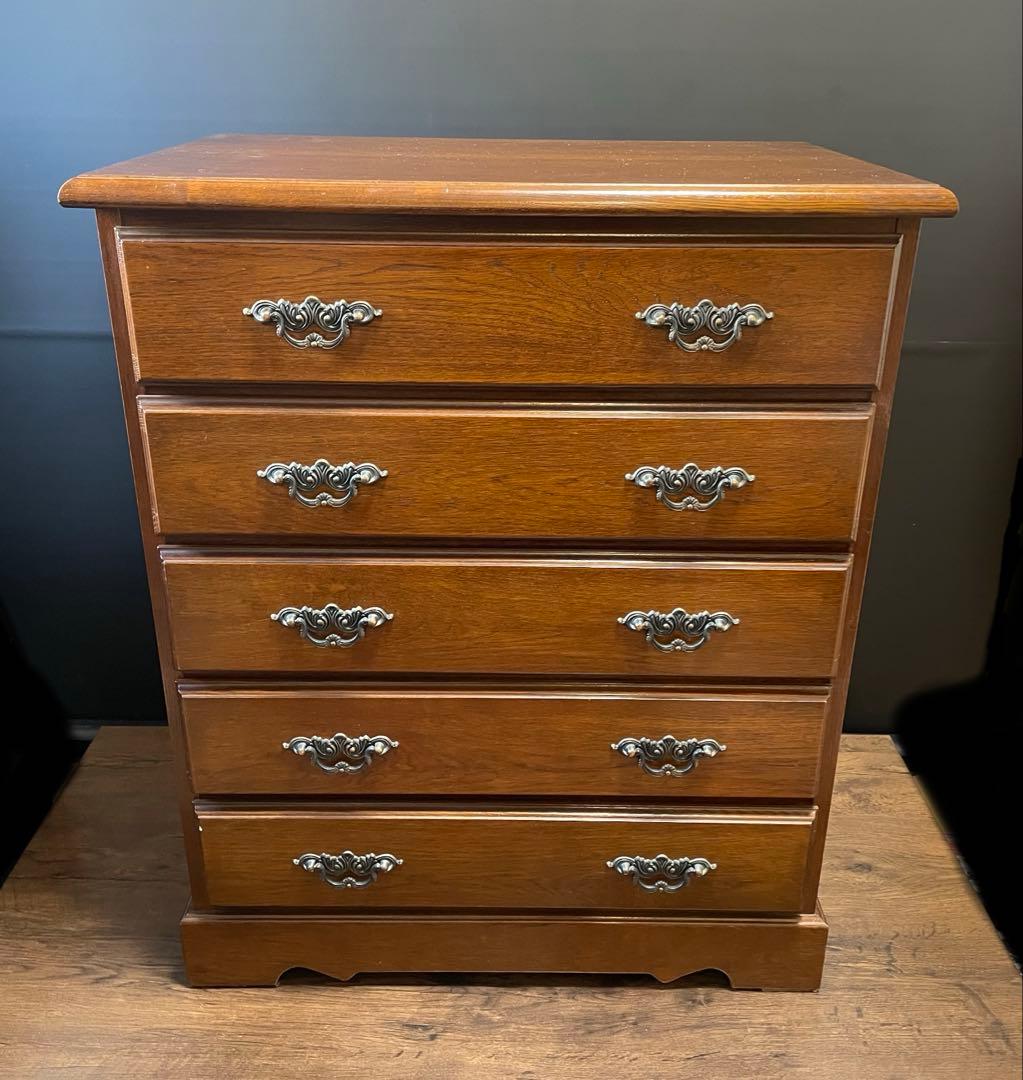 越後民芸　５段 民芸箪笥　整理箪笥　タンス　箪笥　たんす　チェスト　引出し