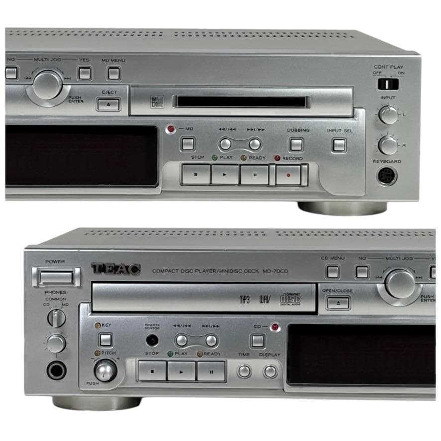 ◆CD録音履歴20時間◆TEAC CDプレーヤー/MDレコーダーMD-70CD