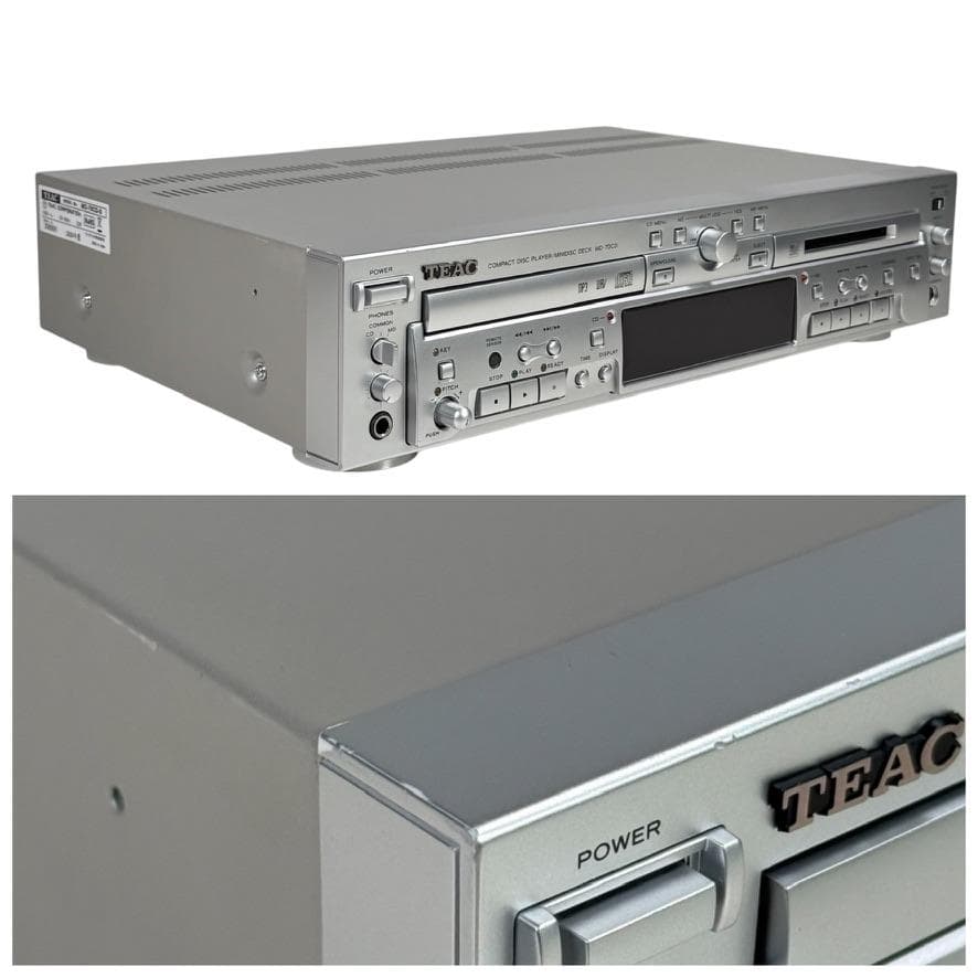 ◆CD録音履歴20時間◆TEAC CDプレーヤー/MDレコーダーMD-70CD