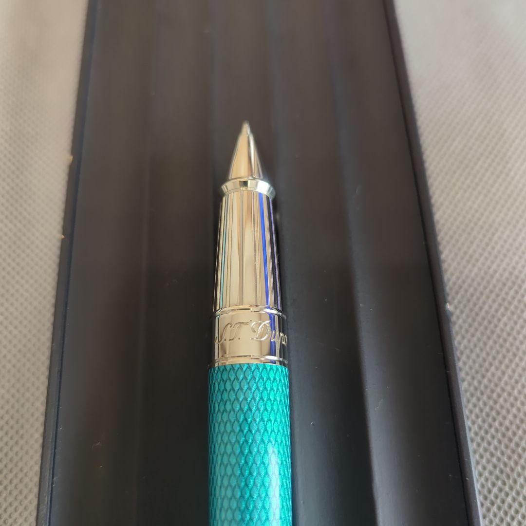 STデュポン「ラインD　ギヨシェアンダーラッカー　アクアマリン」ローラーボール