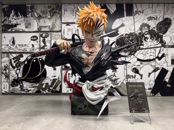 BLEACH 黒衣少年図 黒崎一護1/4ガレージキット ガレキ スタチュー②②