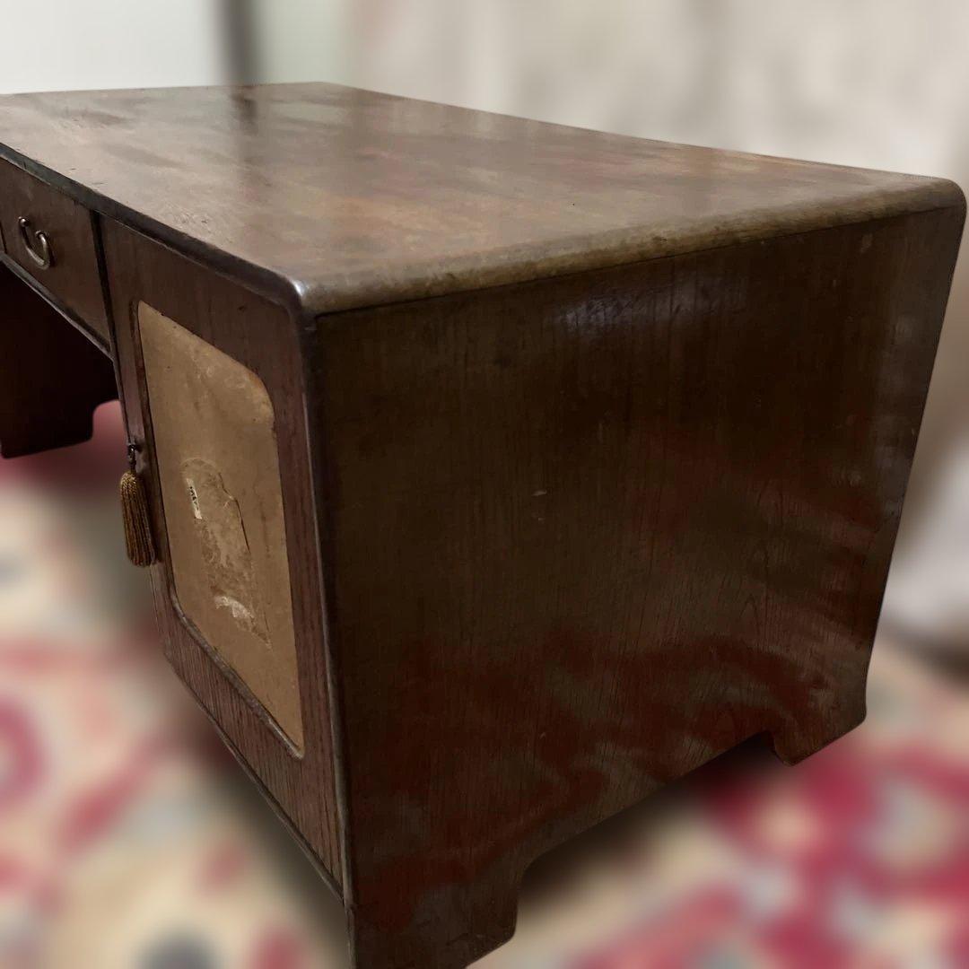 1日価格＾＾木製文机 昭和初期アンティーク　お手入れ済みレトロ