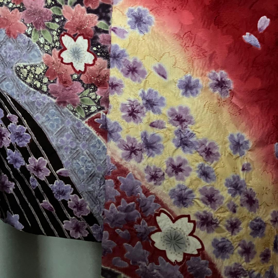 正絹振り袖着物.絞り　身丈160㎝