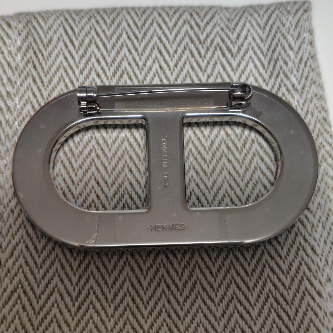 HERMES エルメスシェーヌダンクルブローチ 黒