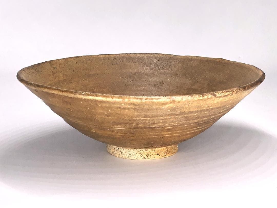 【 黄瀬戸平茶碗　古瀬戸 】　伝世品　共箱　研究家識