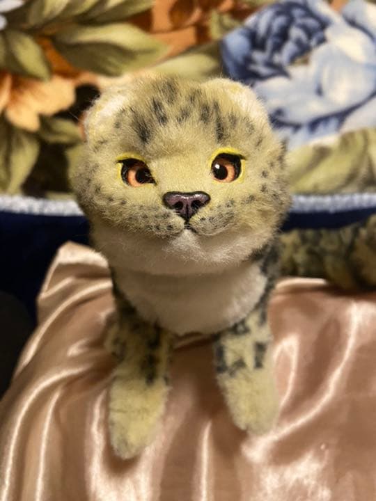 ヒョウ ぬいぐるみ アートドール アーティストドール ハンドメイド テディベア