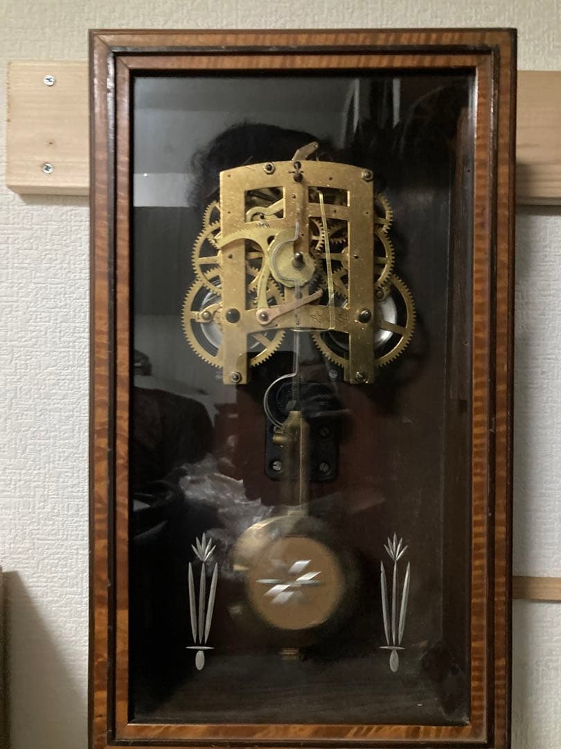 レッドテールChing chang gong 栄計舎 8日巻柱時計 稼働中