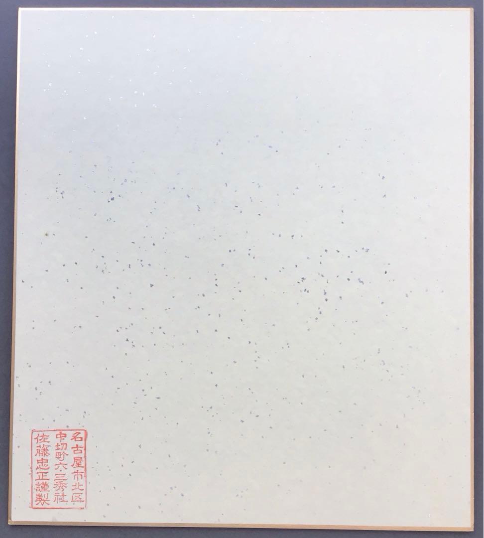 色紙￼摩詞般若波羅蜜多心経写経　水谷健一謹書　佐藤忠正謹製　畳紙S1025SSの