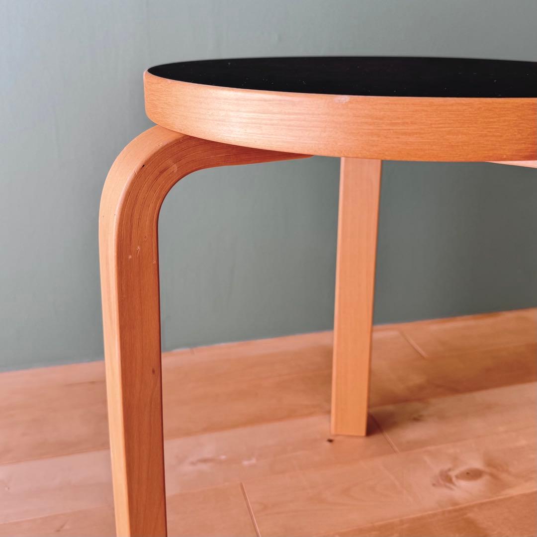 artek stool 60 リノリウム ブラック アルテック 黒 3本足