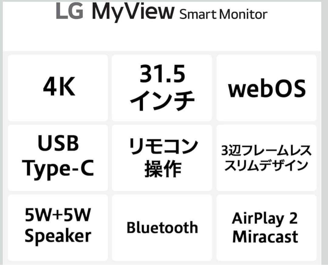 LG スマートモニター 32SR73U-W