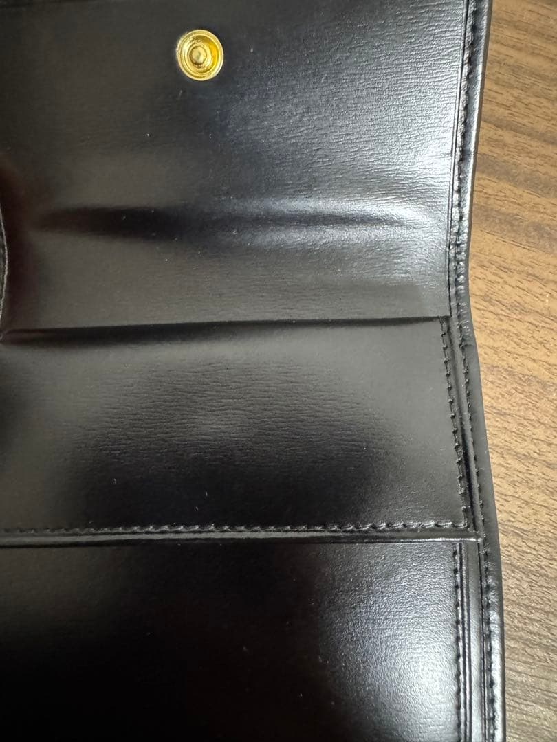 未使用品‼️ Cartier パンテール　 ブラック レザー 三つ折り財布