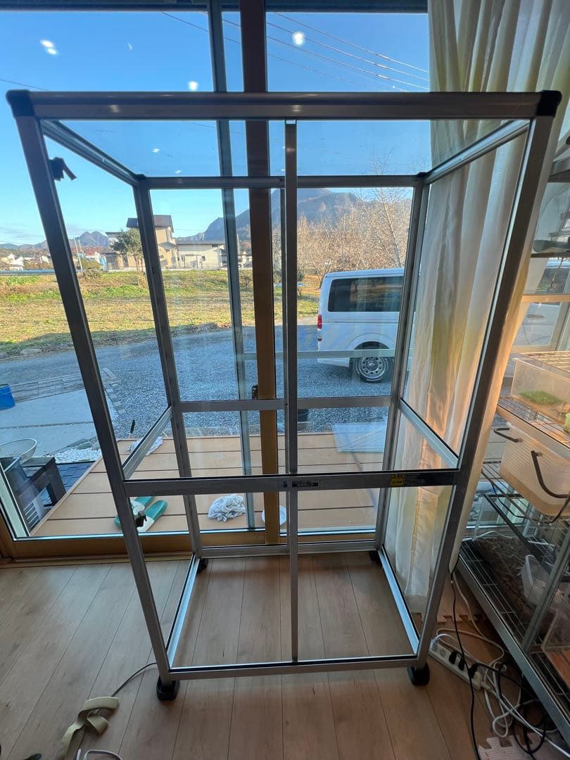 ガラス温室　昭和アルミブルーリボン　ネオラック　引き取り限定　埼玉